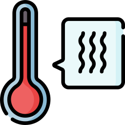 heiße temperatur icon