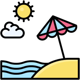 Summer beach icon