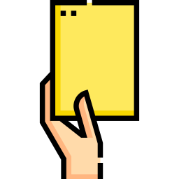 Yellow card icon