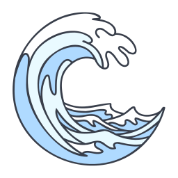 Sea waves icon