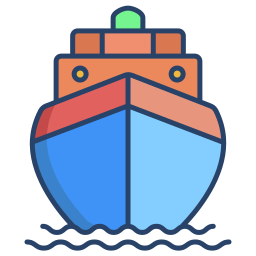 Cargo boat icon