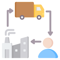 gestion de la chaîne logistique Icône