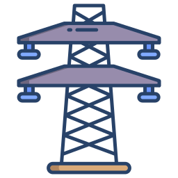 ligne électrique Icône