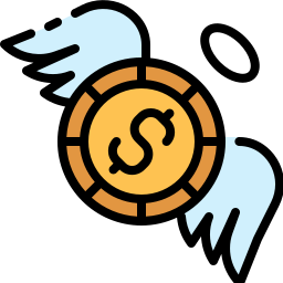 Flying money icon