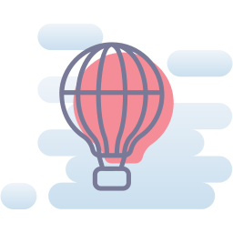 Hot air balloon icon