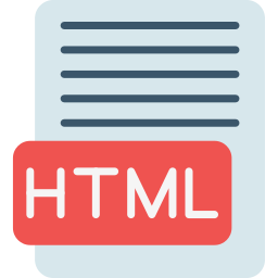 fichier html Icône