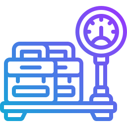 Luggage scale icon