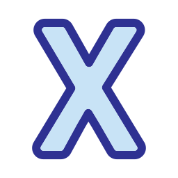 Letter x icon