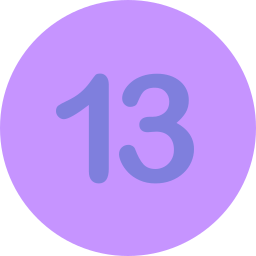 Number 13 icon