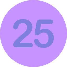 Number 25 icon