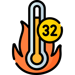 High temperature icon