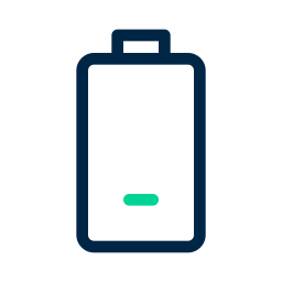 niedriger batteriestatus icon