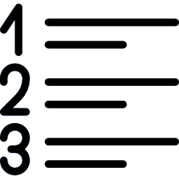 Number list icon