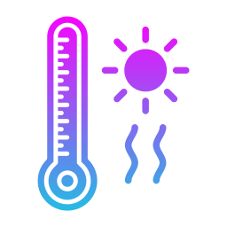 temperatura calda icona