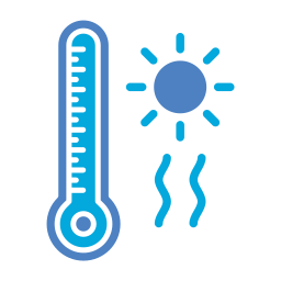 temperatura calda icona