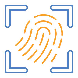 Fingerprint scan icon