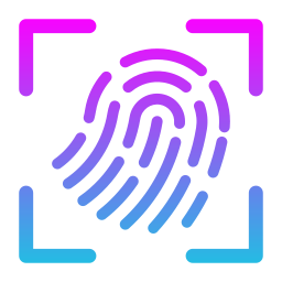 Fingerprint scan icon