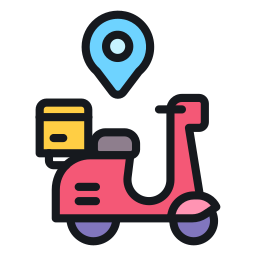 Delivery bike icon