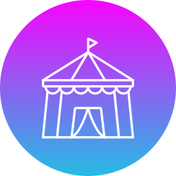 Circus tent icon