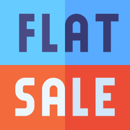 Flat sale icon