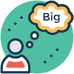 Think big icon