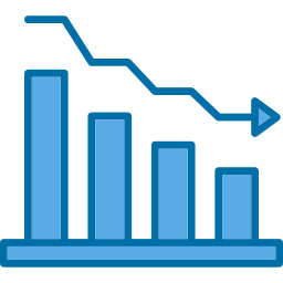 Chart down icon