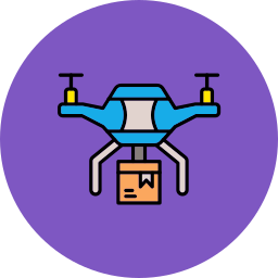 Drone delivery icon