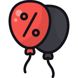 rabatt luftballons icon