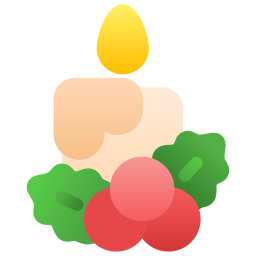 Christmas candle icon