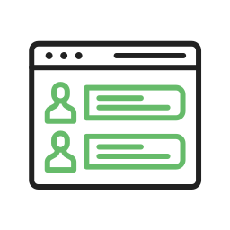 discussion en ligne Icône