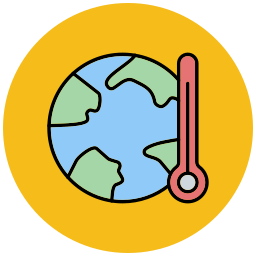 le réchauffement climatique Icône