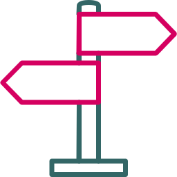 Directional sign icon