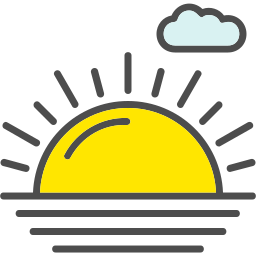 lever du soleil Icône