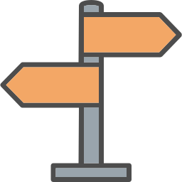 Directional sign icon