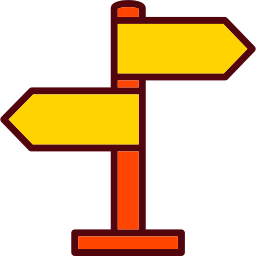 Directional sign icon