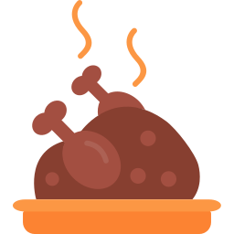 Roast chicken icon