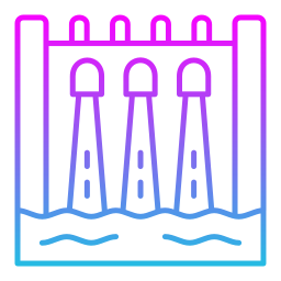 Hydroelectric dam icon