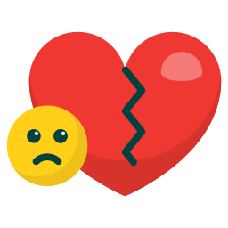 Broken heart icon