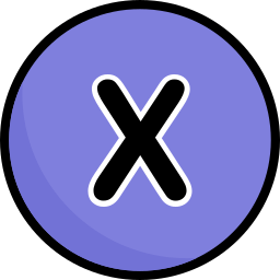 Letter x icon