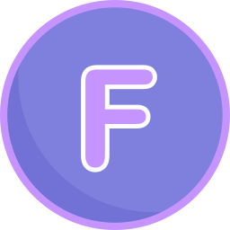 Letter f icon