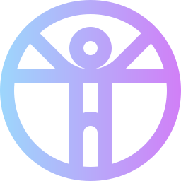 Vitruvian man icon