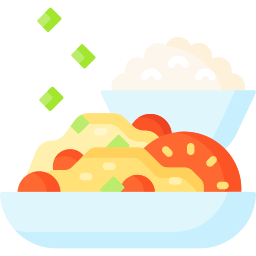 Tomato egg stir fry icon