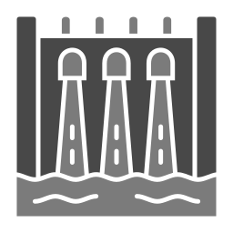 Hydroelectric dam icon