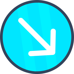 Down right arrow icon