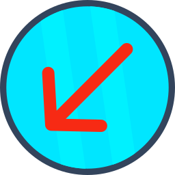 Down left arrow icon