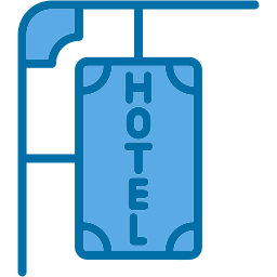 Hotel sign icon