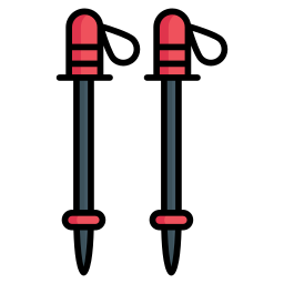 Trekking pole icon