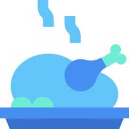 Roast chicken icon