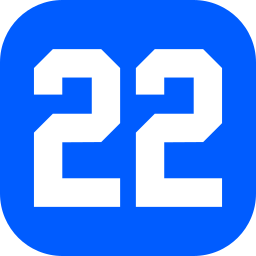 Number 22 icon