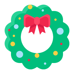 Christmas wreath icon